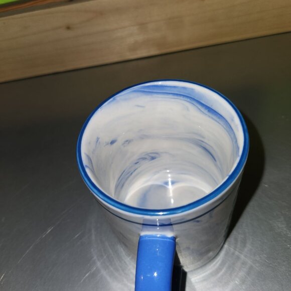 Paris France Souvenir Ceramic Coffee Mug with Blue Handle & Landmarks Design - Picture 7 of 8